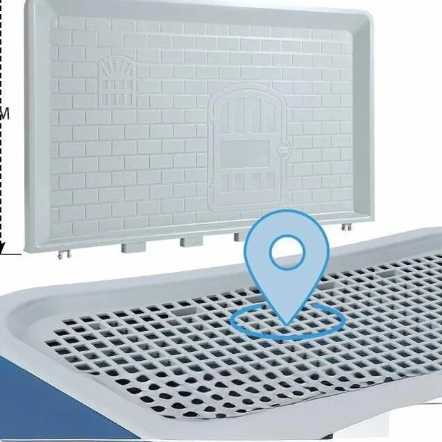 Large Dog Potty Tray with Wall – Anti-Splash Toilet