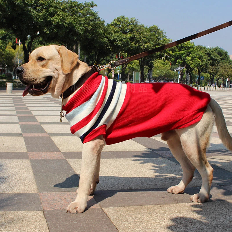 Christmas Dog Sweater – Red Wool Knit Holiday Pullover