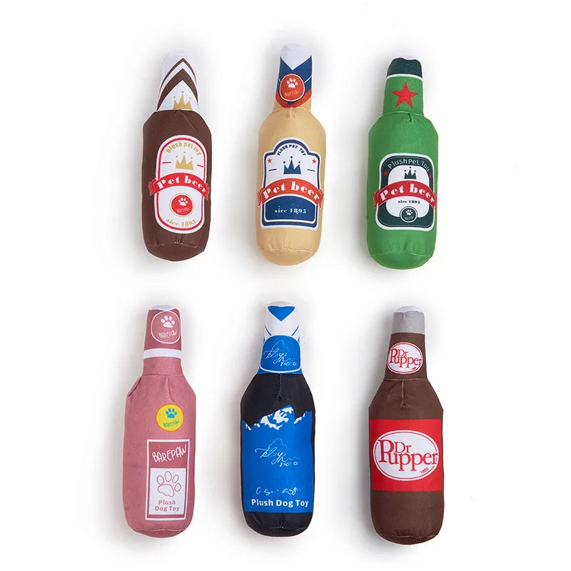 Wine Bottle Dog Toy – Crinkle Paper with Sound