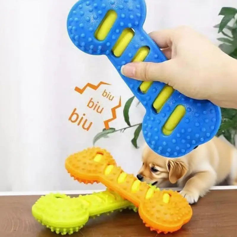 Squeaky Bone Dog Toy – Durable Chew Toy for Large Breeds | TPR Rubber