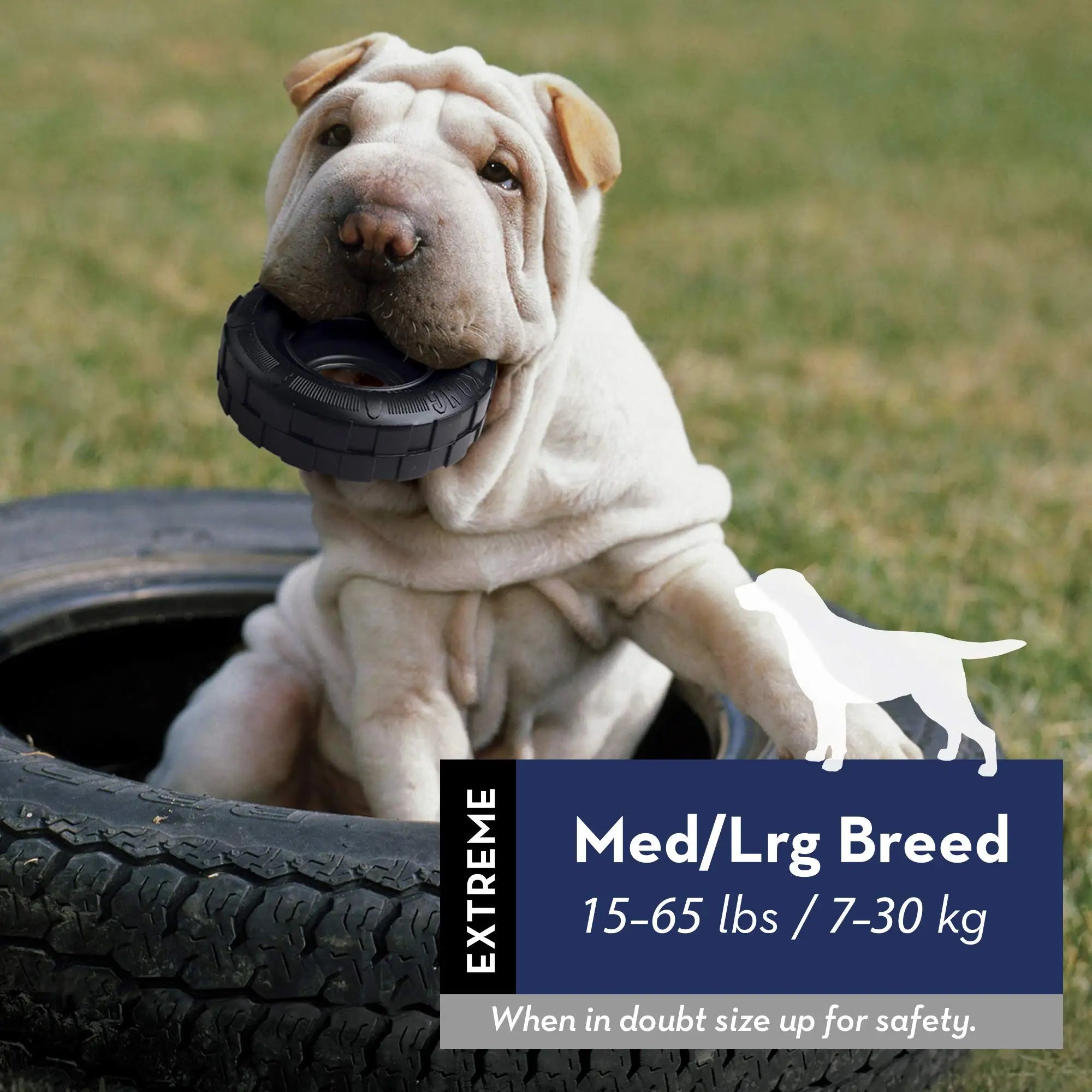 KONG Tires Dog Toy – Durable Rubber Treat Dispenser