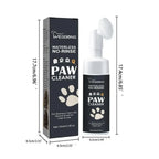 100ml Dog Paw Cleaner Foam – Waterless Rinse-Free Silicone Scrubber & Pet Paw Shampoo