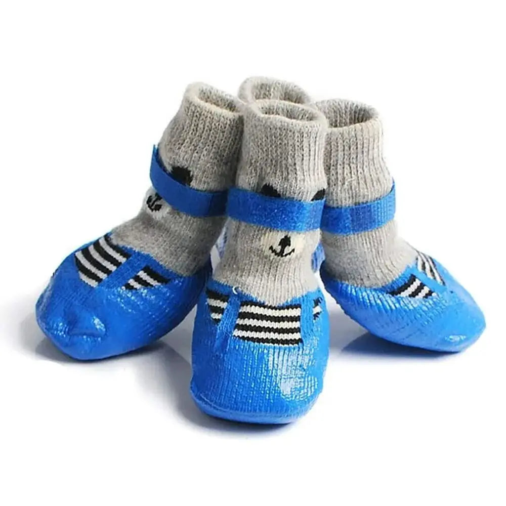 Waterproof Dog Boots – Non Slip Rubber Winter Paw Protectors