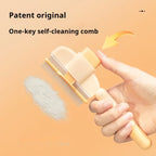 Dog Hair Knot Comb – Self Cleaning Floating Hair Removal Grooming Brush for Dogs