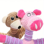 Spiral Plush Dog Toys Set for Small & Medium Dogs