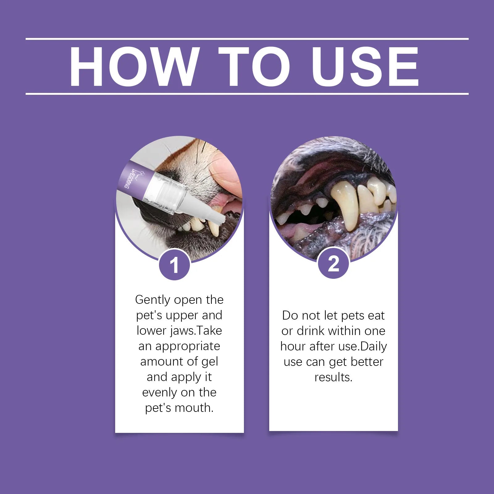 YEGBONG Dog Teeth Cleaning Pen Set – Tartar Remover & Fresh Breath Gel