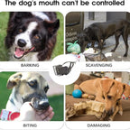 Stainless Steel Dog Muzzle Cage – Adjustable Breathable Training Cover
