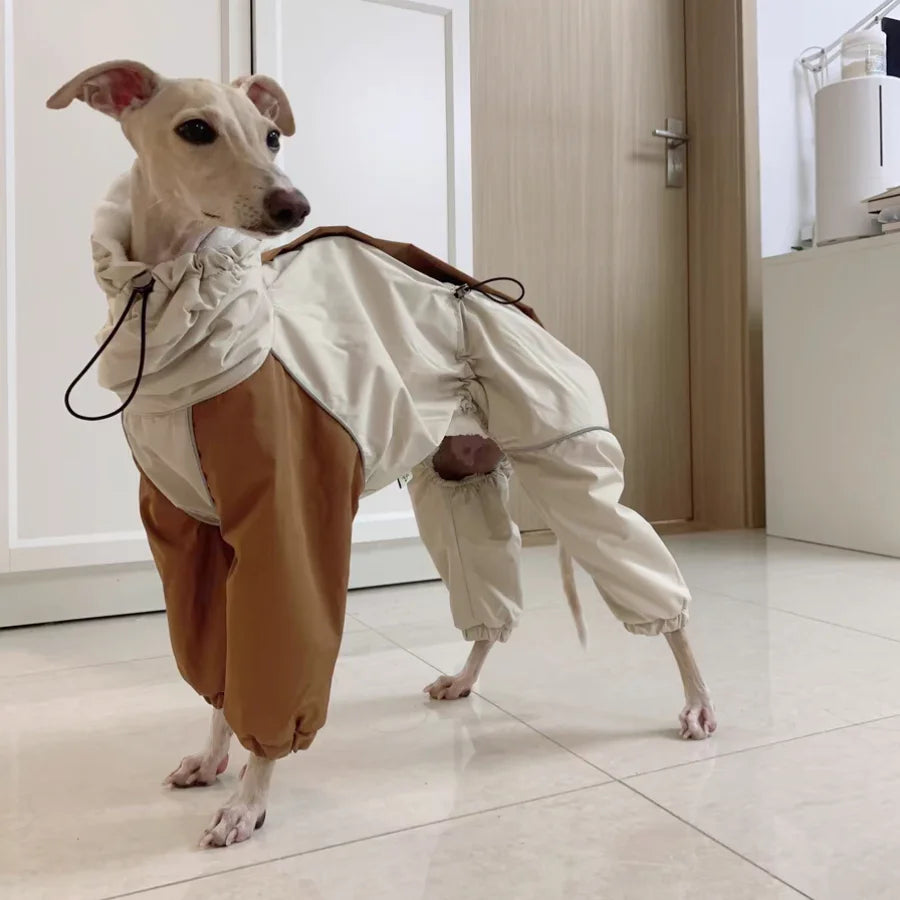 Khaki Dog Winter Coat – Plush Fleece Lined Warm Jacket