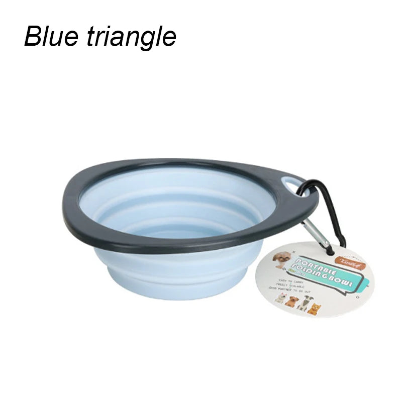 Collapsible Silicone Dog Travel Bowl – Portable Outdoor Feeding Dish