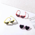 Fashion Heart Dog Sunglasses – Lightweight Photo Accessory