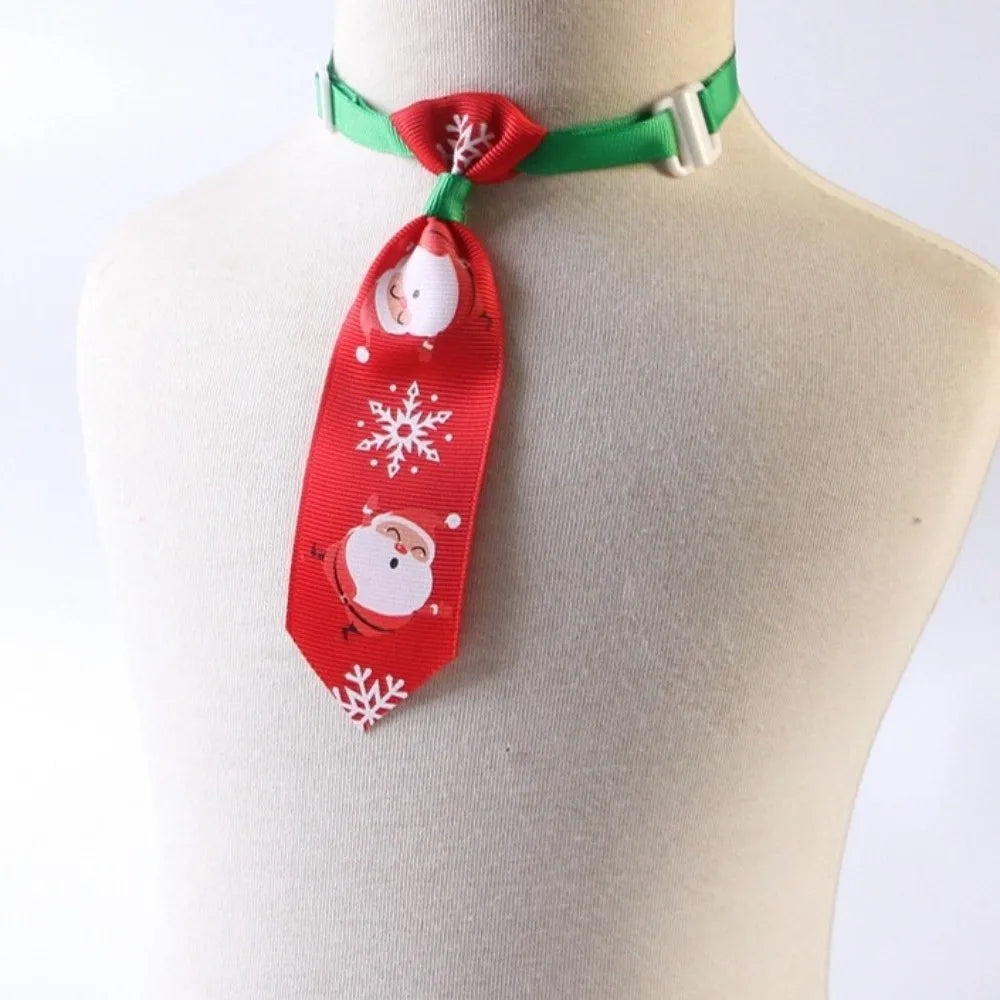 Nonecn Christmas Dog Bow Tie – Red & Green Adjustable Holiday Pet Accessory