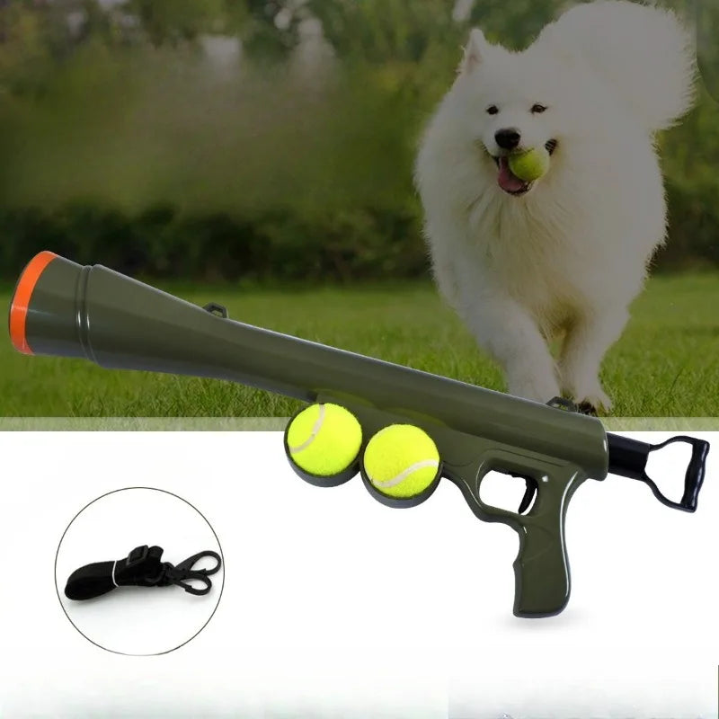 Interactive Dog Ball Launcher Toy – Outdoor Tennis Ball Thrower