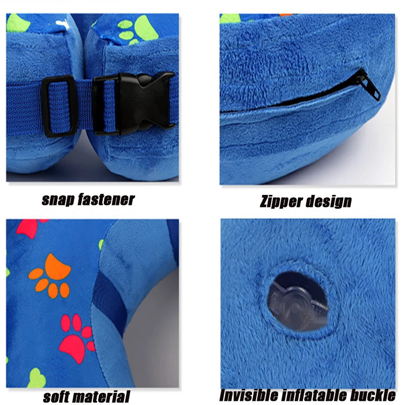 Dog Recovery Collar – Inflatable Donut Cone Adjustable