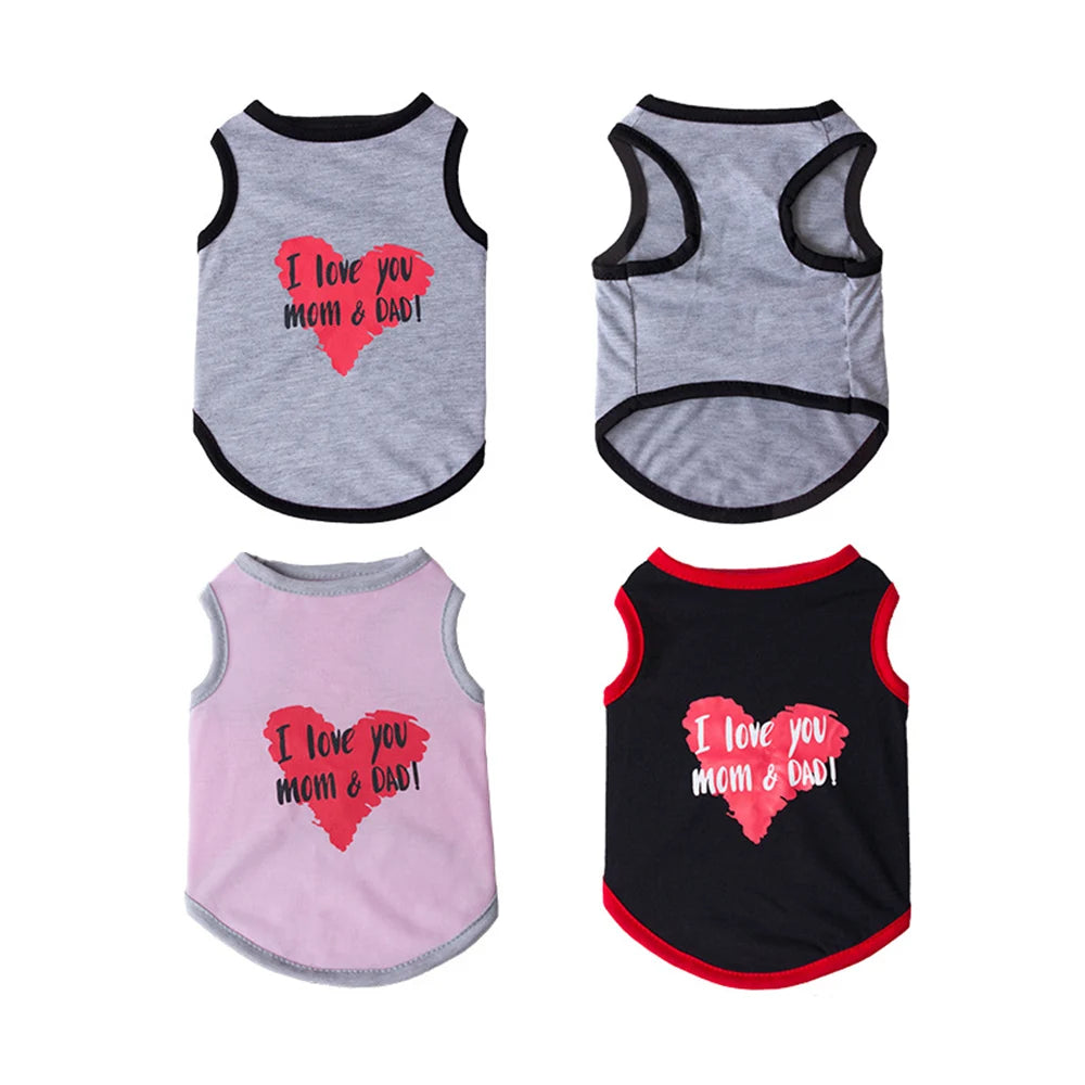 HOOPREETY Breathable Sleeveless Cotton Dog Vest – Summer Wear for Small Dogs
