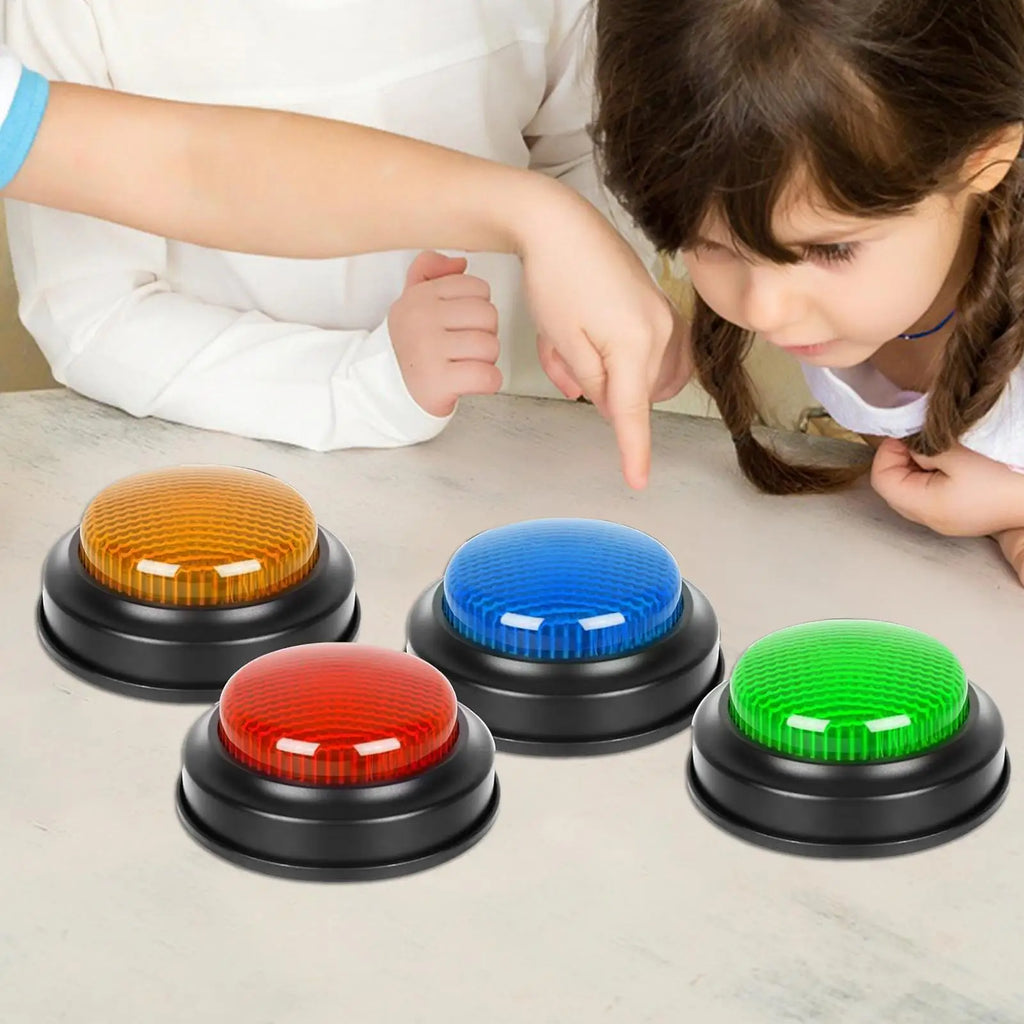 Game Buzzer 4-Pack with Lights – Quick Answer Buttons