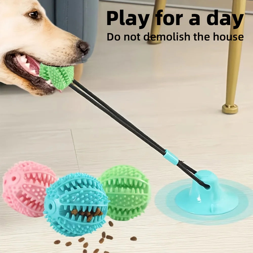 Dog Suction Cup Toy with Treat Ball & Sound – Interactive Puzzle