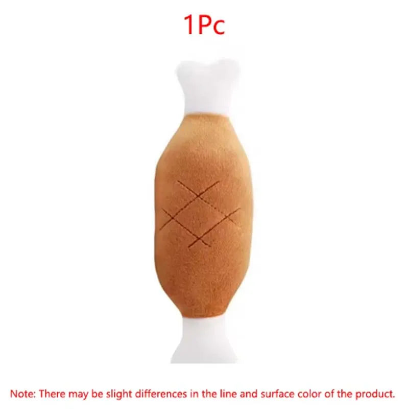 Chicken Leg Bone Plush Toy – Interactive for All Sizes
