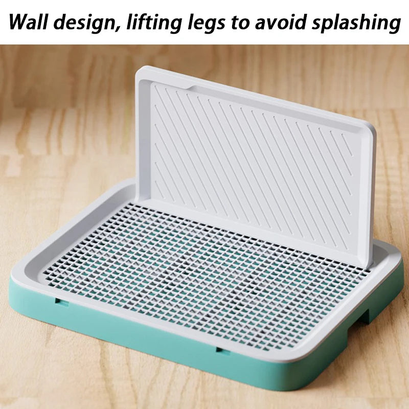 Large Dog Potty Tray with Wall – Anti-Splash Toilet