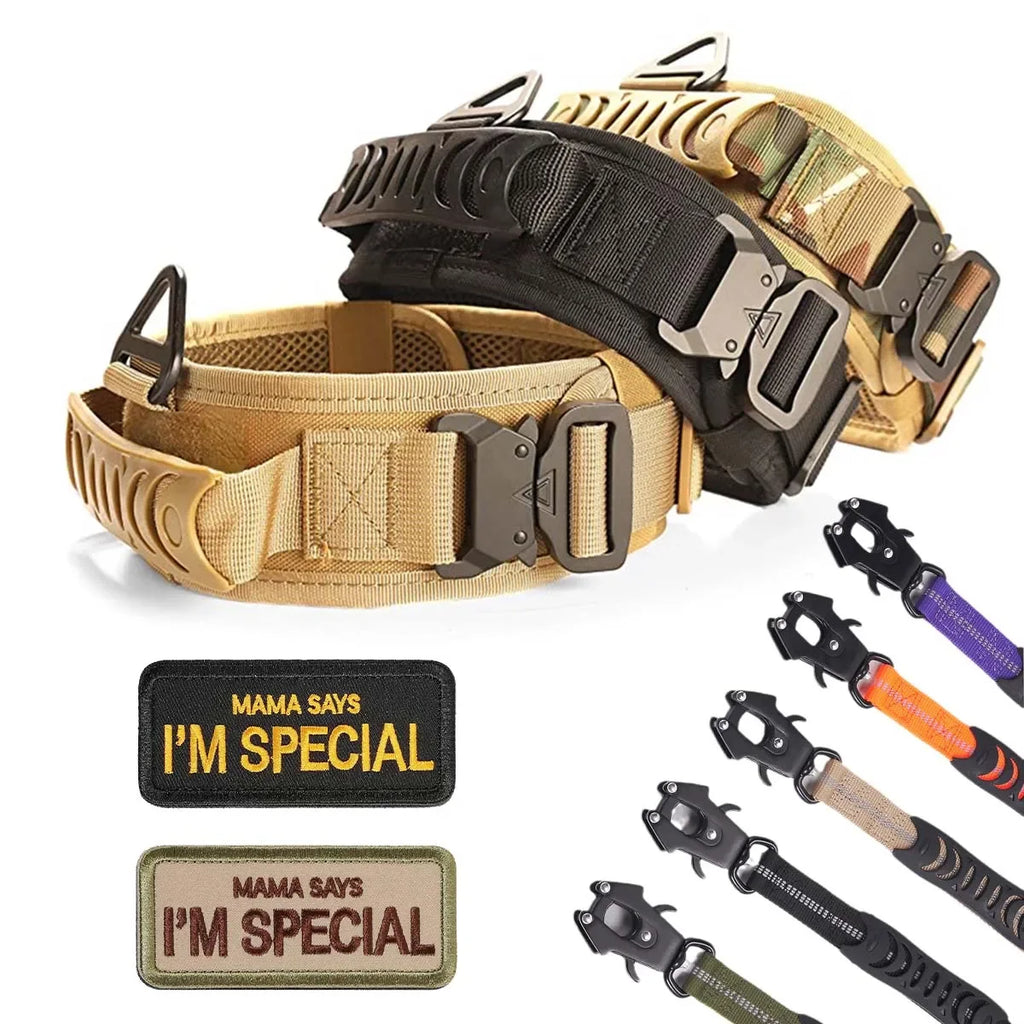 Tactical Dog Collar – Adjustable Heavy Duty Reflective Collar