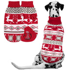 Christmas Dog Sweater – Red Wool Knit Holiday Pullover