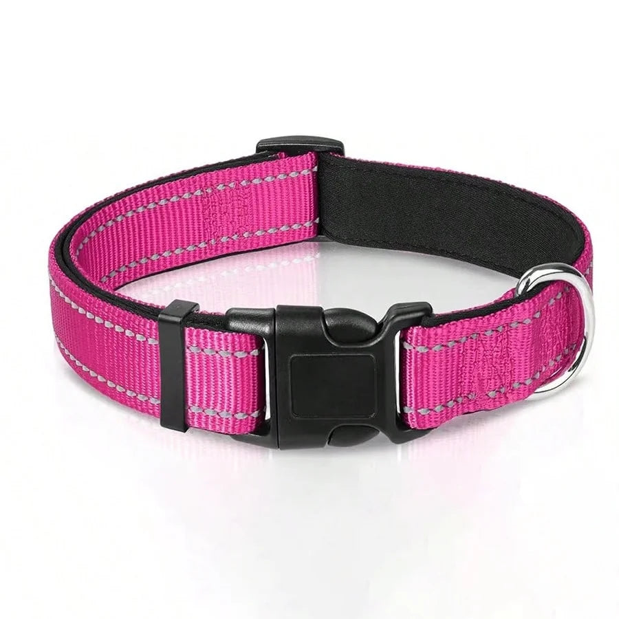 Reflective Dog Collar – Soft Padded Adjustable Night Safety