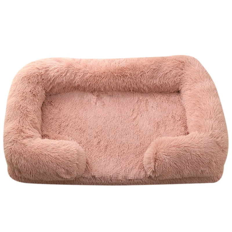 Dog Bed Plush Pet Bed – Thickened Winter Sleeping Pad, Removable Cover for Small & Large Dogs