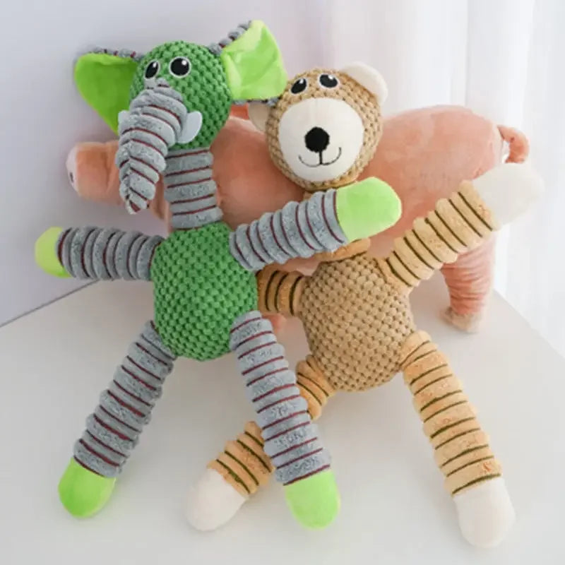 Animal Squeaky Plush Dog Toy – Training for Large Dogs