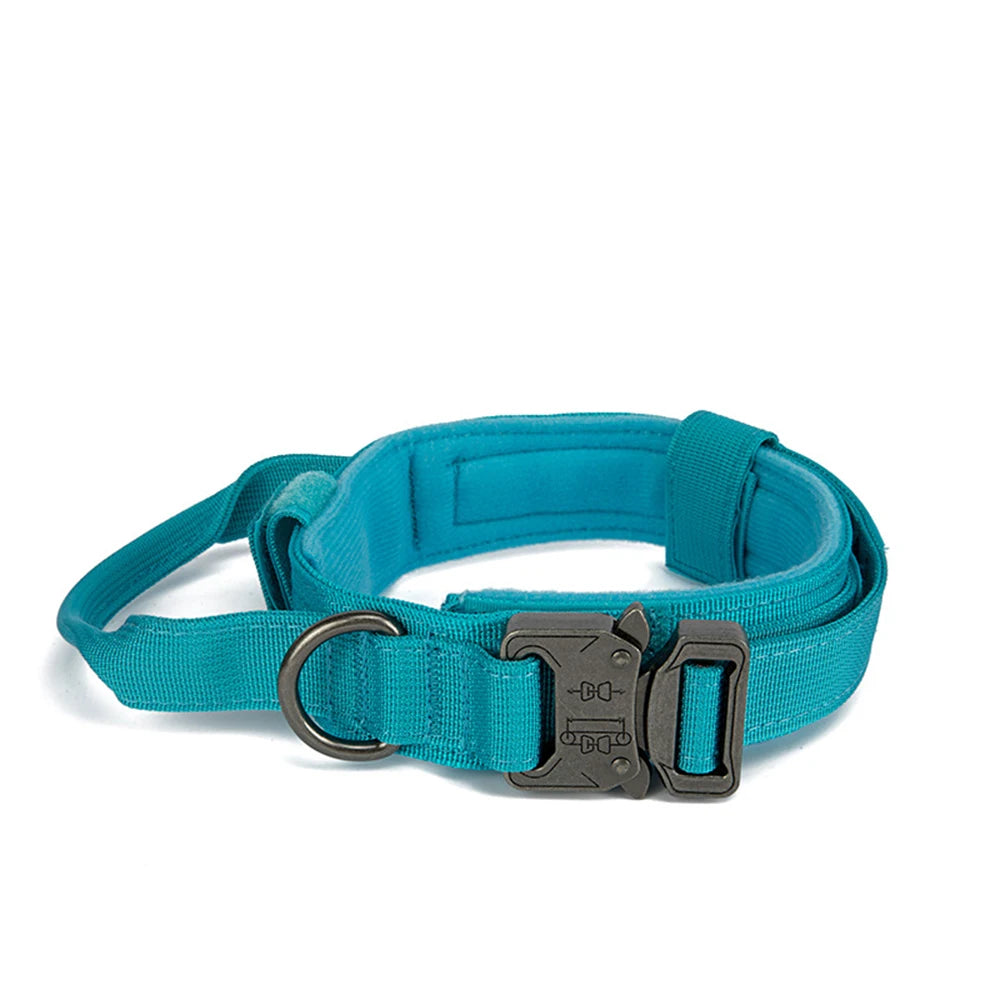Reflective Nylon Dog Collar and Leash Set – Tactical 2PC for Large Dogs