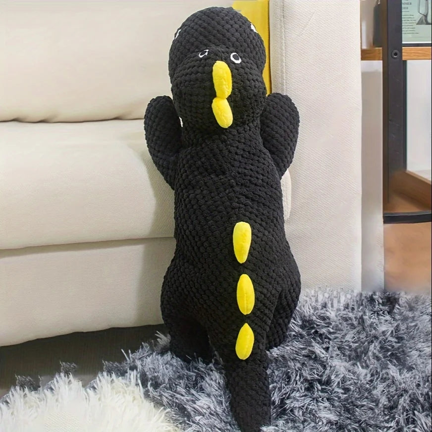 Black Dragon Plush Dog Toy – Soft Cuddle Companion