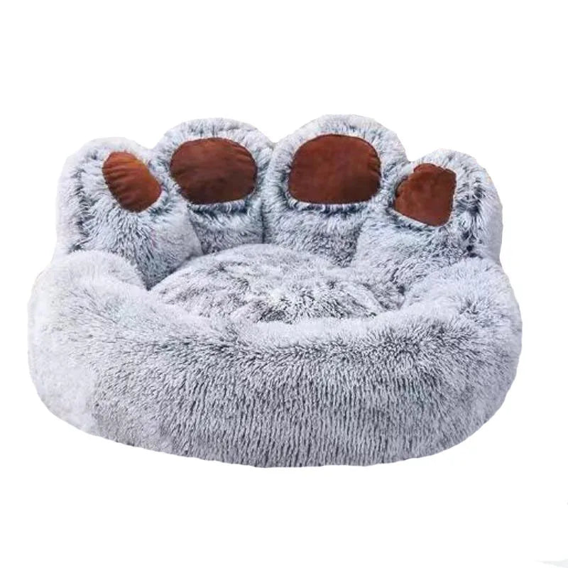 Fluffy Dog Bed – Winter Plush Sofa Basket for Small to Large Dogs, Soft Round Cushion