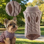 Solid Color Dog Sweater – Cozy Wool Knit for Small Dogs
