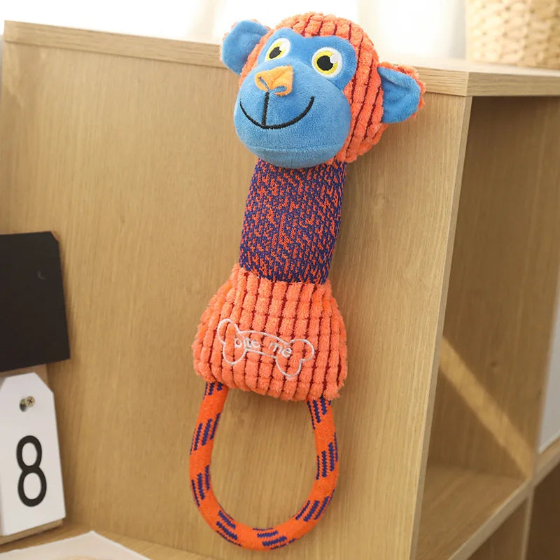 Animal Shape Corduroy Squeaky Dog Toy
