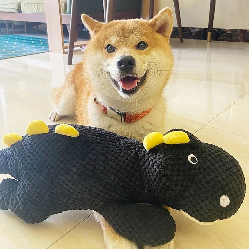 Black Dragon Plush Dog Toy – Soft Cuddle Companion