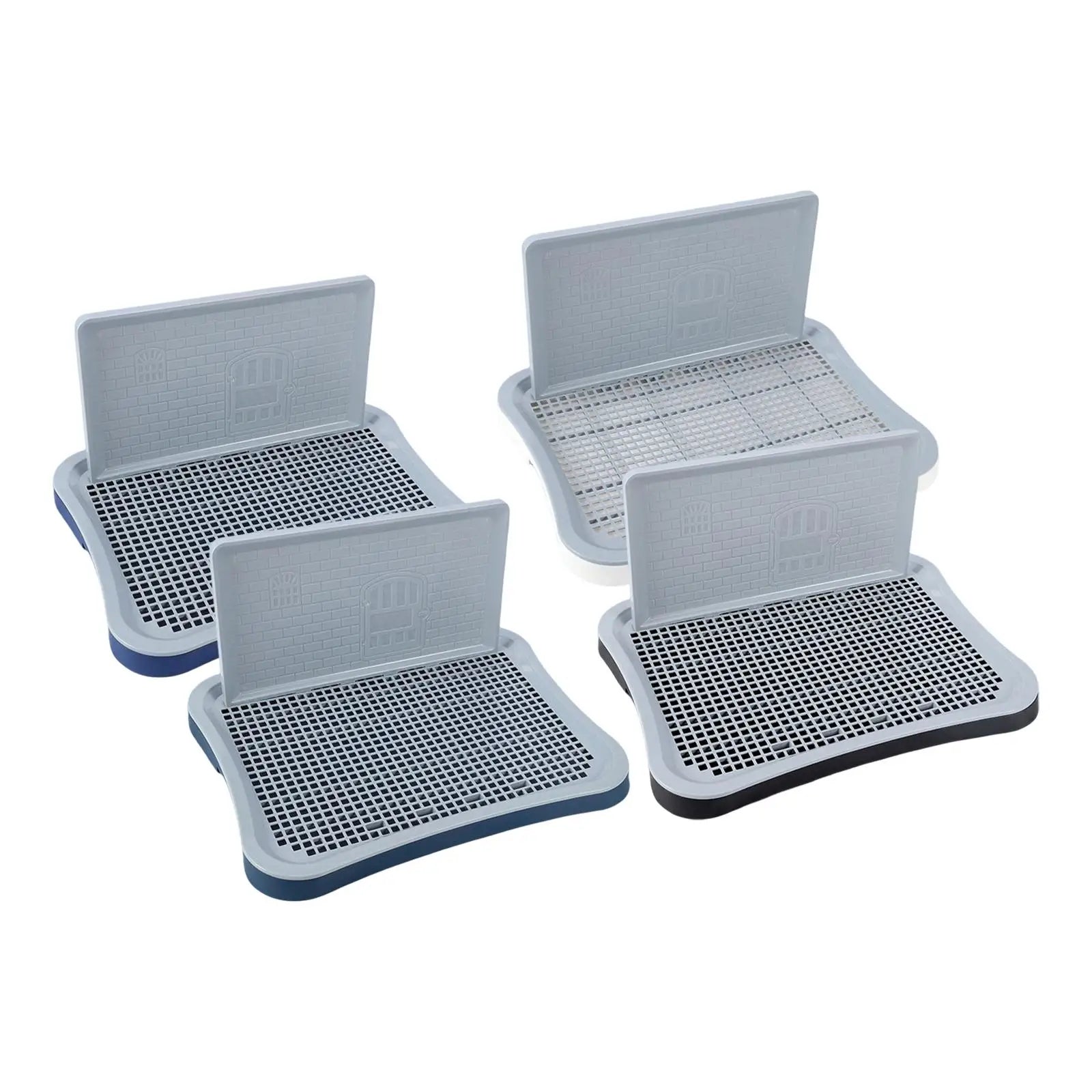 Dog Potty Tray with Wall & Urine Post – Indoor Puppy Training Toilet