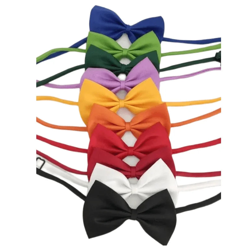 Nylon Bow Tie Dog Collar – Adjustable Stylish Accessory