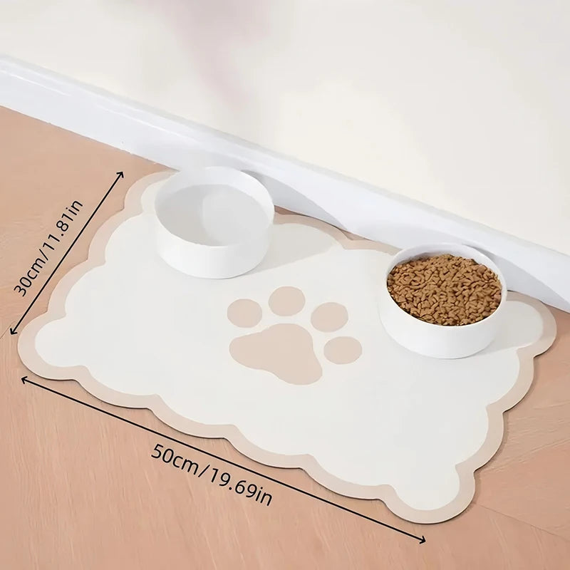 Pet Feeding Mat – Absorbent Anti-Slip Diatomaceous Earth Mat for Dog Water & Food Bowls