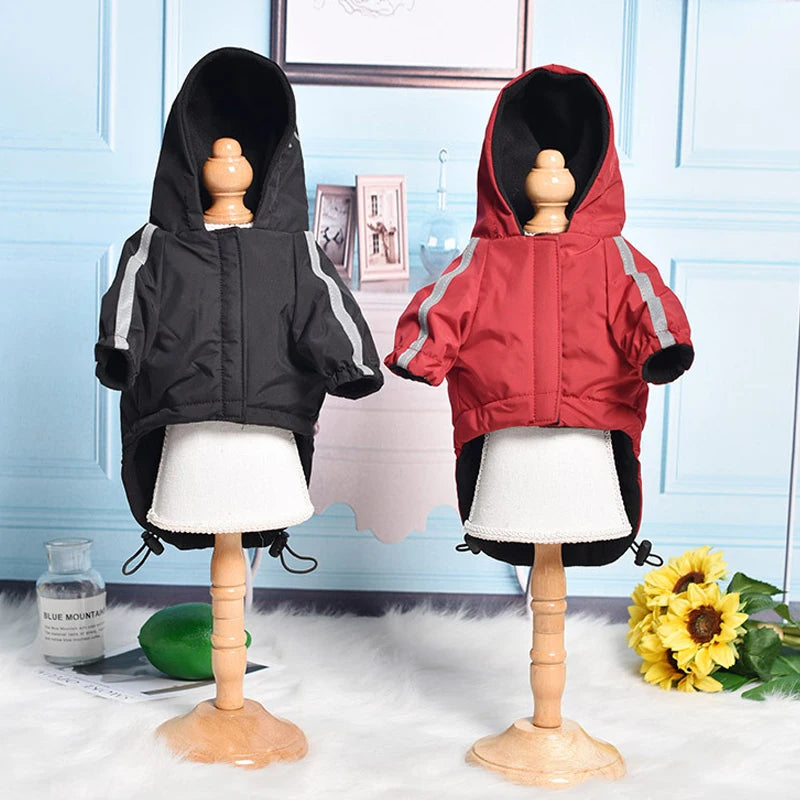 Waterproof Hooded Dog Coat – Reflective Warm Jacket