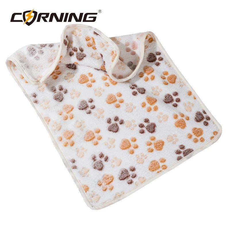 Soft Coral Fleece Dog Blanket 60x40cm – Cozy Washable Winter Throw