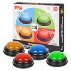 Game Buzzer 4-Pack with Lights – Quick Answer Buttons