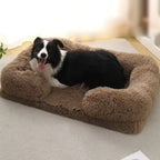 Orthopedic Square Plush Dog Bed – Removable Washable Winter Sofa