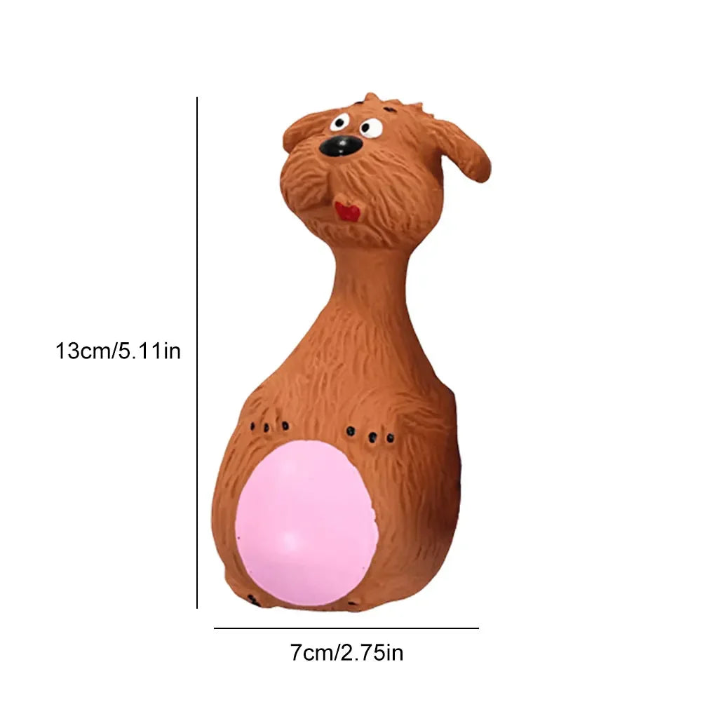 Squeaky Latex Animal Toys - Fetch & Chew for Small & Medium Dogs