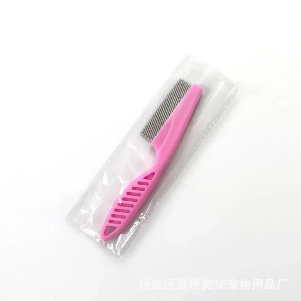 Moonbiffy Dog Grooming Flea Comb – Stainless Steel Hair Brush & Gentle Massage Tool