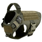 Large Tactical Dog Harness Vest – Padded Nylon Training Harness