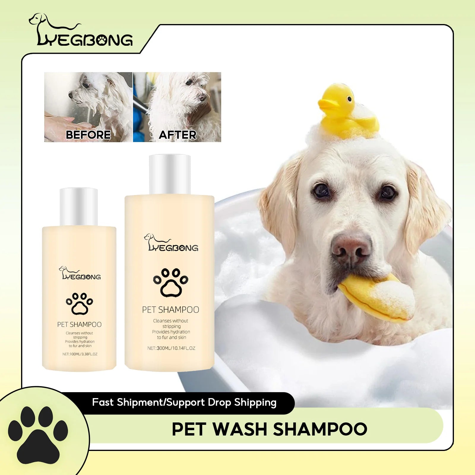 Anti-Itch Dog Wash Shampoo – Flea & Mite Relief Deodorizing Formula