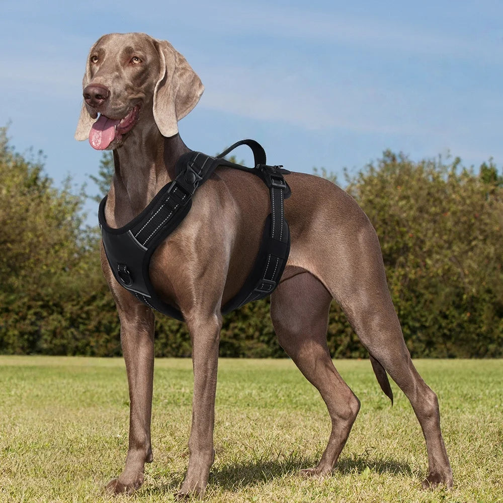 Tactical Dog Harness – No Pull Reflective Vest with Handle
