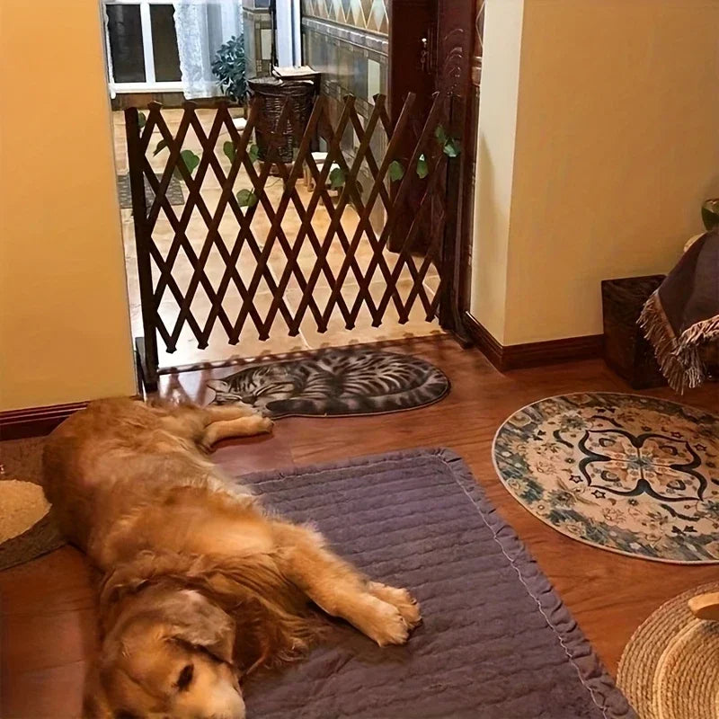 Wooden Dog Gate – Retractable Safety Barrier