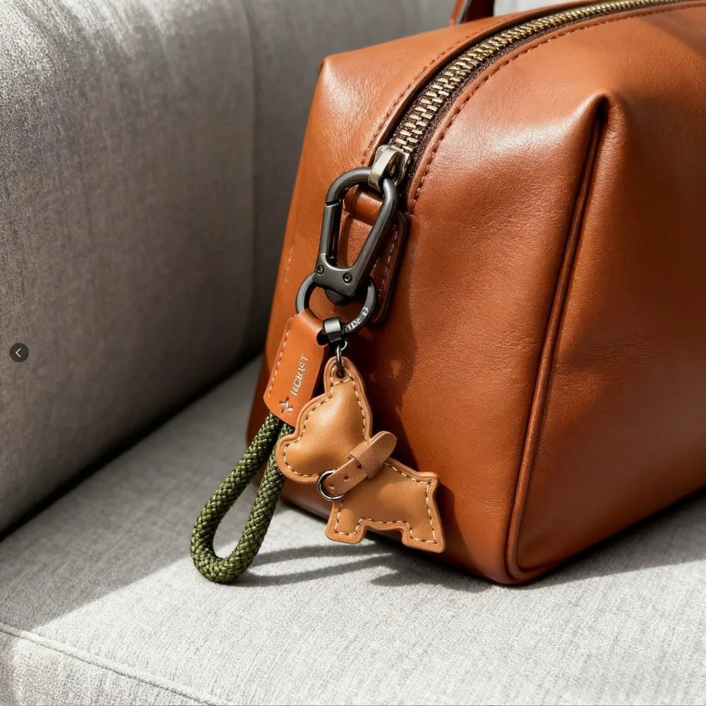 Leather Braided Rope Keychain – Anti-Loss Key Strap