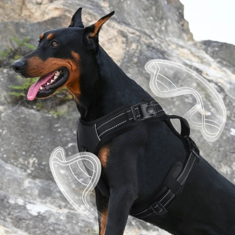 Tactical Dog Harness – No Pull Reflective Vest with Handle
