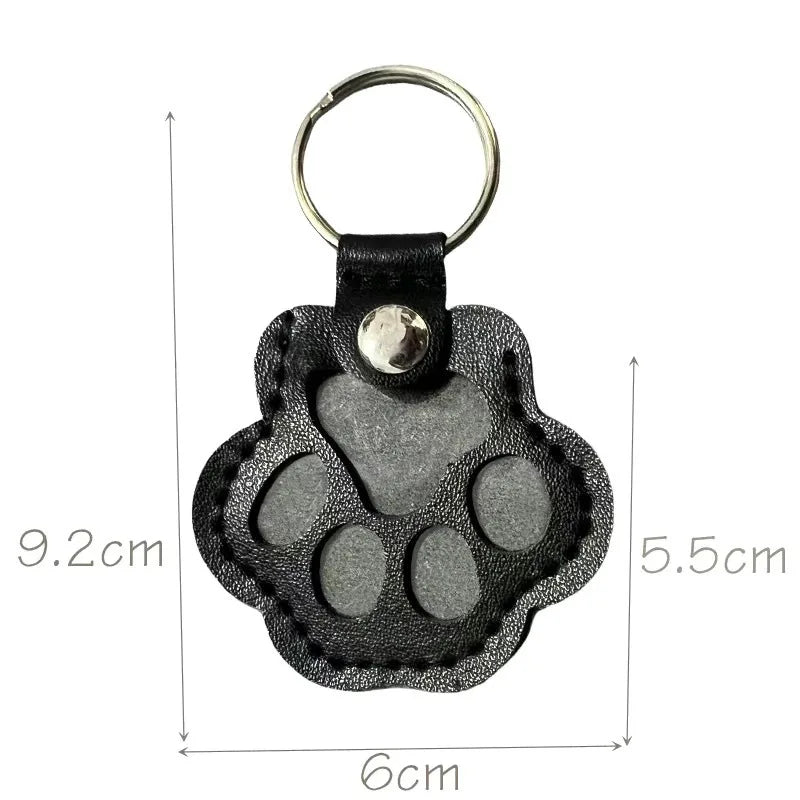 Leather Dog Memorial Keychain – Fur Keepsake Locket Gift