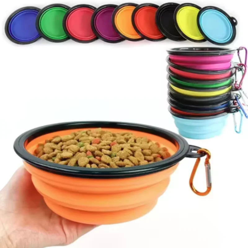 Heavy-Duty Collapsible Dog Travel Bowl – Adventure-Ready Silicone Feeder